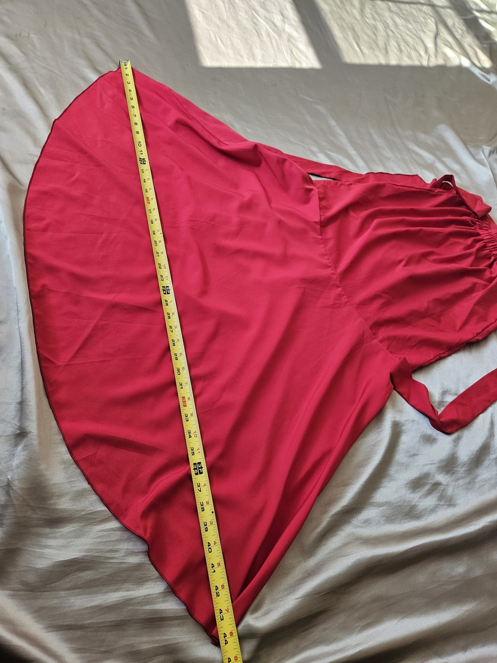 Flattering High-Low Ruffle Skirt in Red Size S - Picture 8 of 11